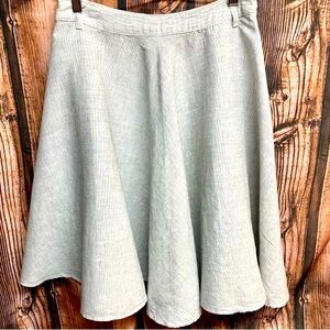 MNG brand - Elegant Gray & White Pinstriped Women's Skirt-made in Morocco.